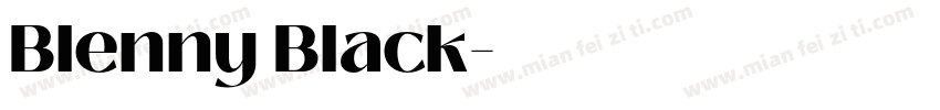 Blenny Black字体转换